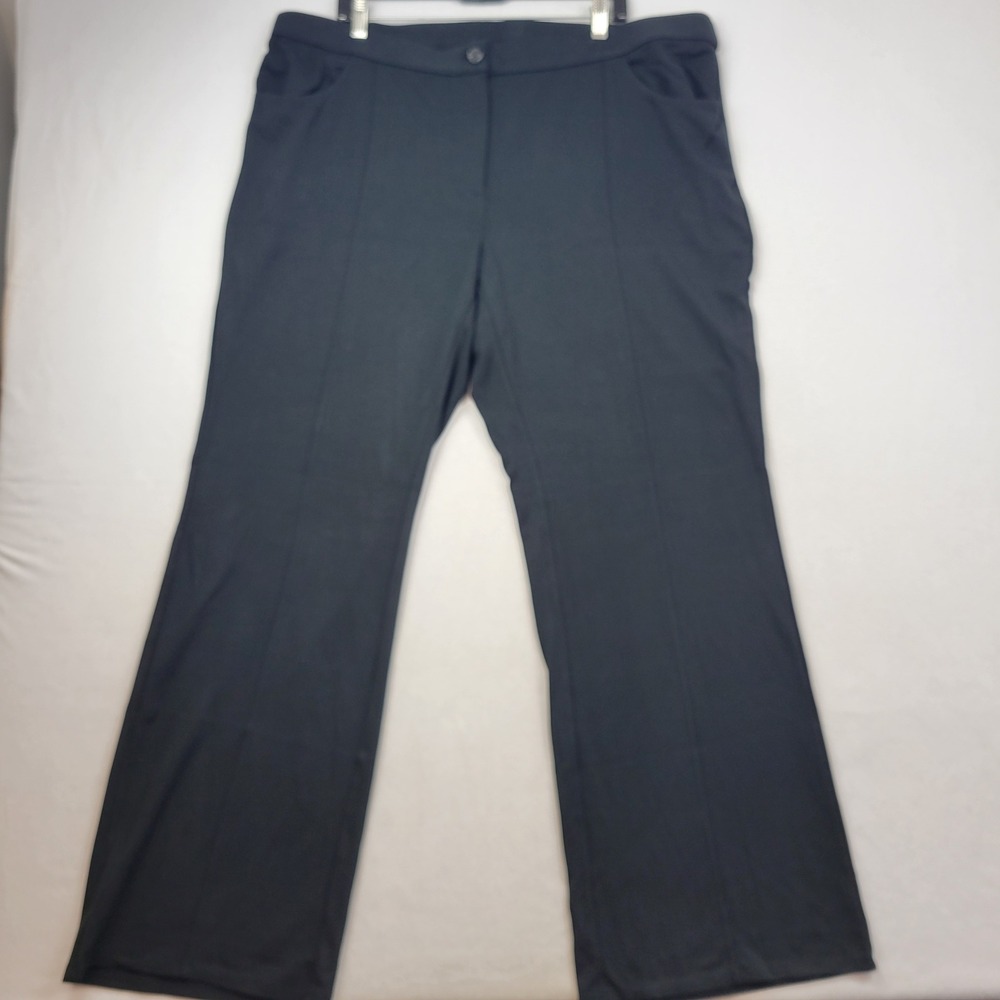 J Jill Wearever Collection Black Wide Leg Dress Pants Size 3X‎ Trousers Office